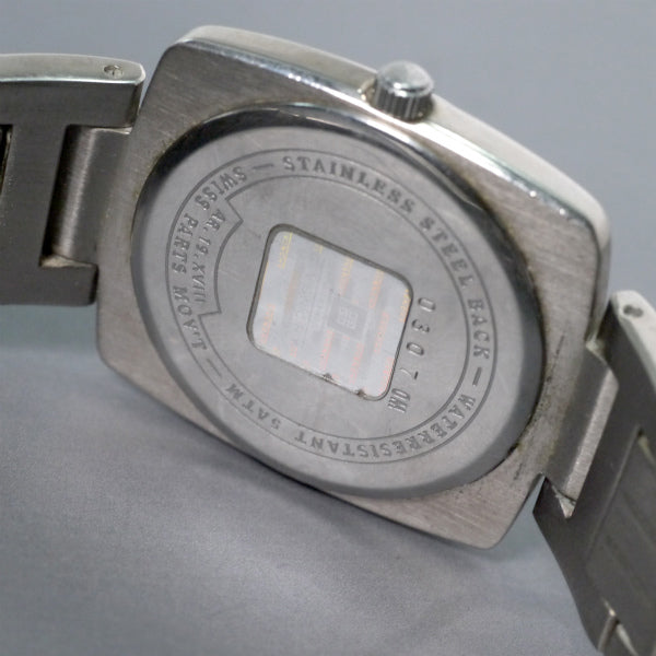 GIVENCHY ブラックフェイス蛇腹腕時計（シルバー）