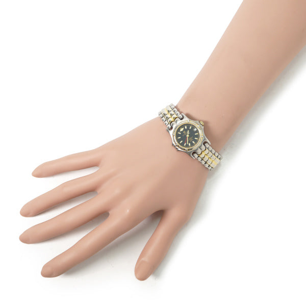 GIVENCHY ブラックフェイス日入り腕時計（シルバー）