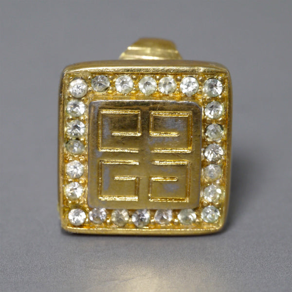 GIVENCHY 4Gロゴ ストーンイヤリング（ゴールド）