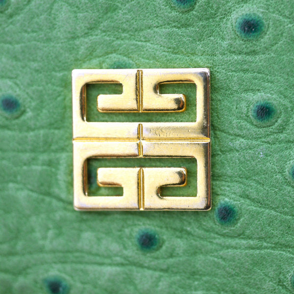 GIVENCHY オーストリッチがま口コインケース（ピスタチオ）