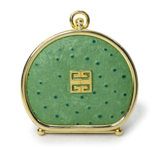 GIVENCHY オーストリッチがま口コインケース（ピスタチオ）