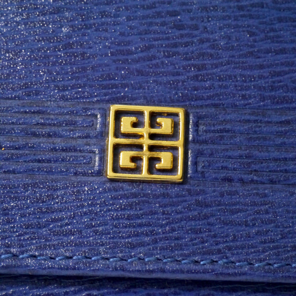 GIVENCHY　4Gロゴレザー6連キーケース（青）