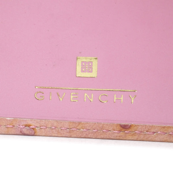 GIVENCHY　オーストリッチ4Gロゴ折財布（ベビーピンク）