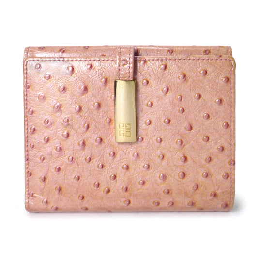 GIVENCHY　オーストリッチ4Gロゴ折財布（ベビーピンク）