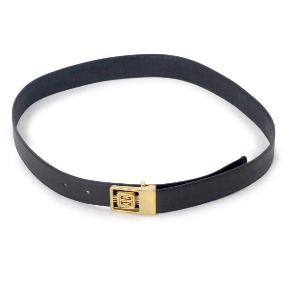 GIVENCHY 4Gロゴバックルレザーベルト（黒）