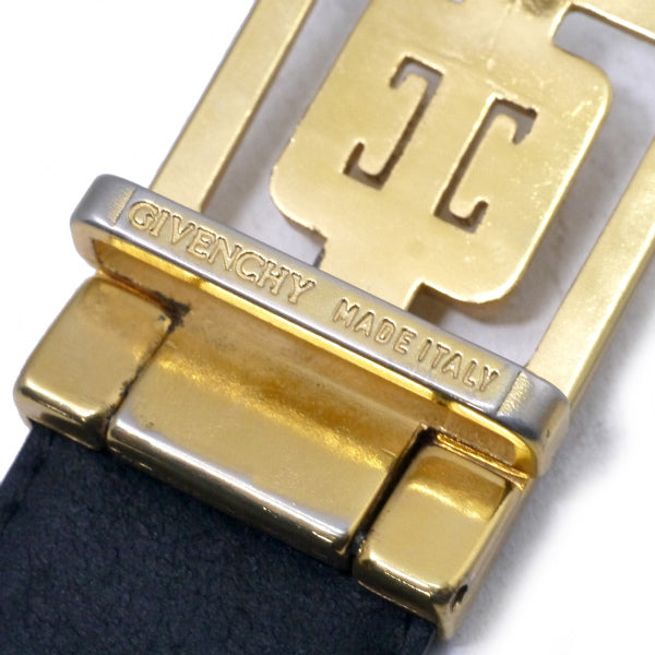 新品電池★ジバンシー 4Gロゴ クォーツ コンビ シルバー×ゴールド メンズ 美品】GIVENCHY コンビカラーQZ腕時計 シルバー×ゴールド