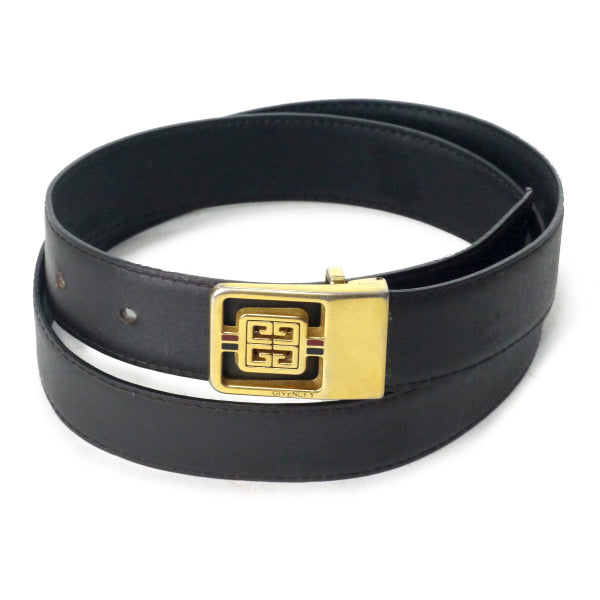GIVENCHY 4Gロゴバックルレザーベルト（黒）