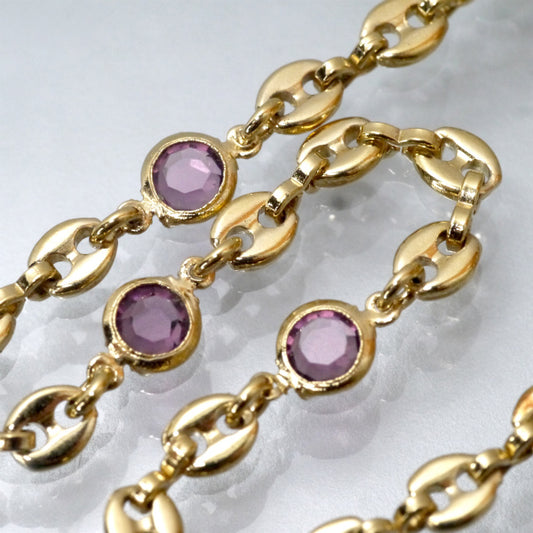 GIVENCHY カラーストーンチェーンブレスレット（ゴールド）