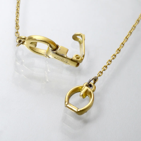 GIVENCHY オクタゴンGロゴビジューネックレス（ゴールド）