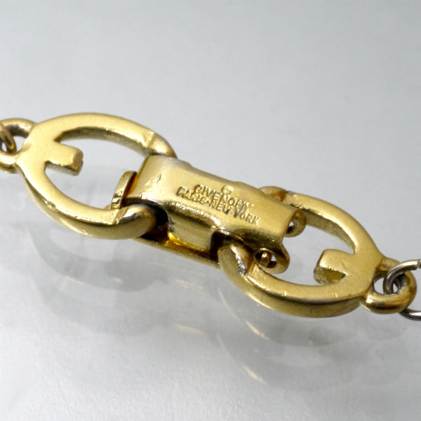 GIVENCHY オクタゴンGロゴビジューネックレス（ゴールド）