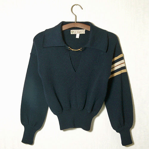 OLD Gucci ニットプルオーバー（紺）