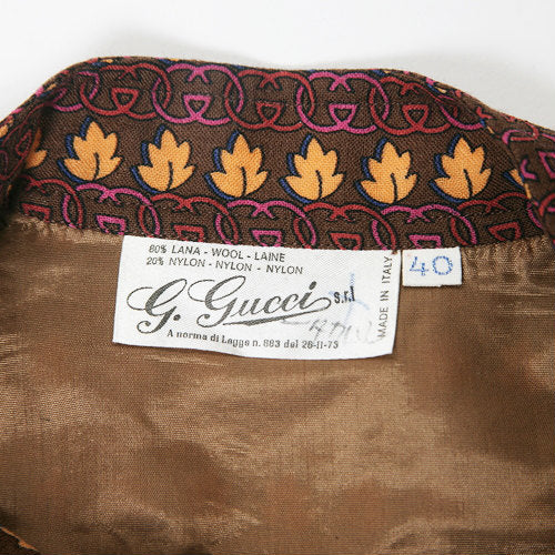 OLD Gucci 70ｓもみじ柄ブラウス