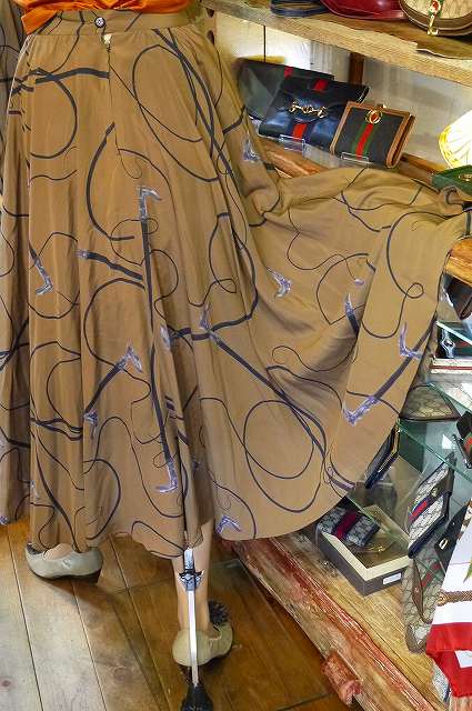OLD Gucci シルクスカート（鞭柄）