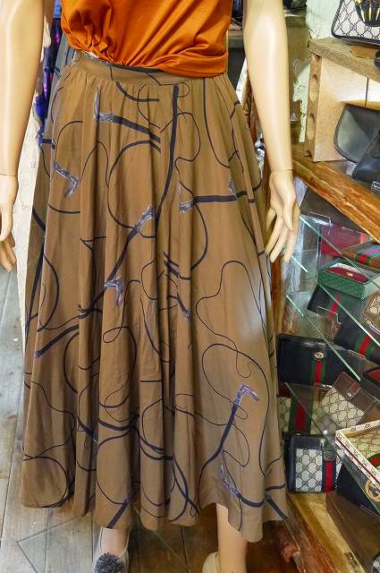 OLD Gucci シルクスカート（鞭柄）