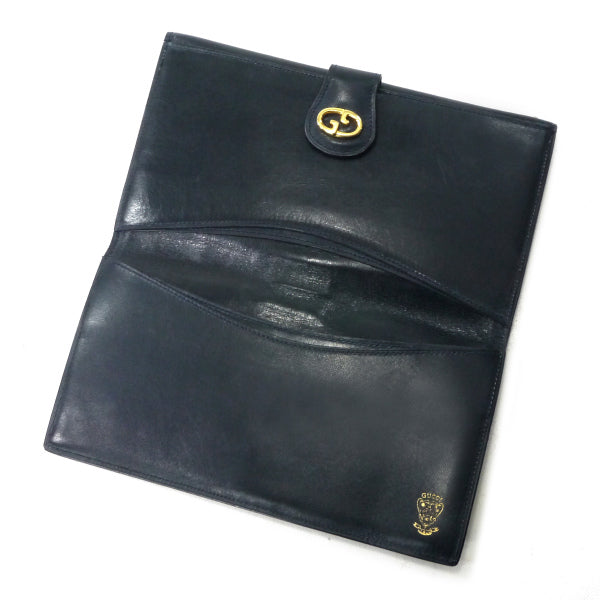 OLD　Gucci　長財布（青　シェリーライン）