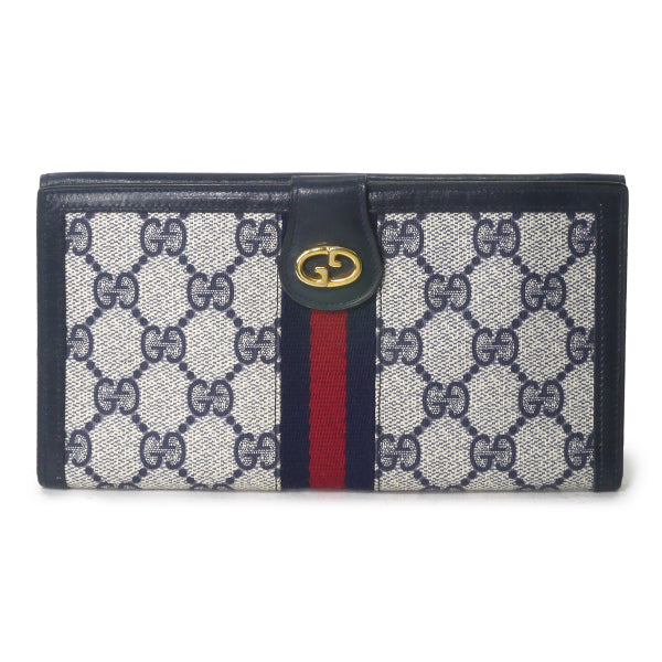 OLD　Gucci　長財布（青　シェリーライン）