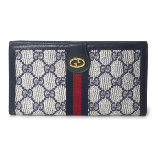 OLD　Gucci　長財布（青　シェリーライン）