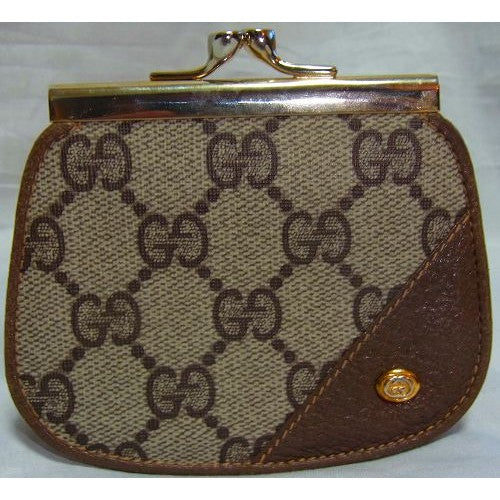 OLD Gucci 丸型小銭入れ（シェリー茶）