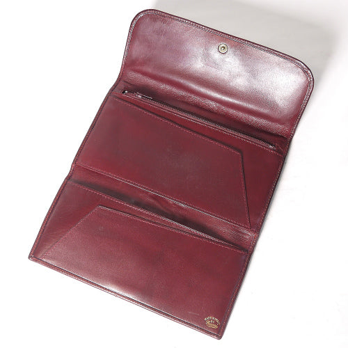 OLD Gucci 総皮横長財布（ワイン）
