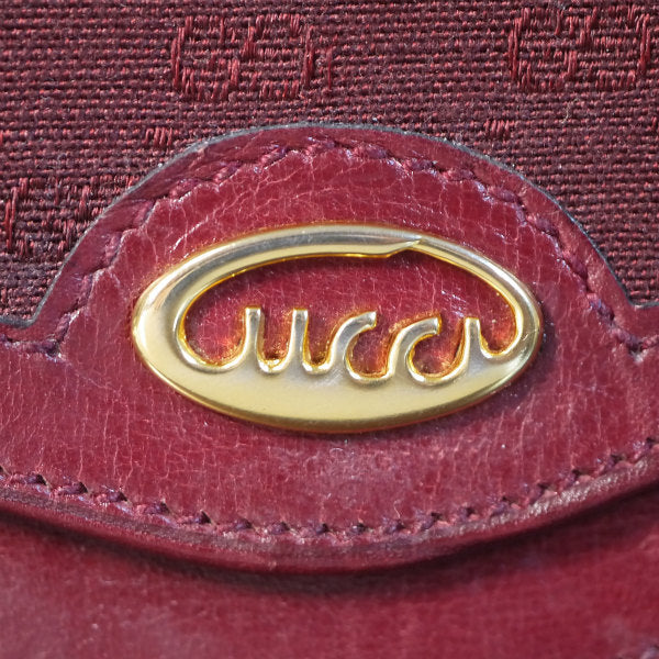 OLD Gucci ジャガード７０ｓ長財布（ボルドー）