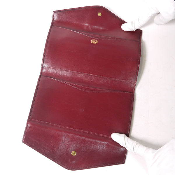 OLD Gucci ジャガード７０ｓ長財布（ボルドー）