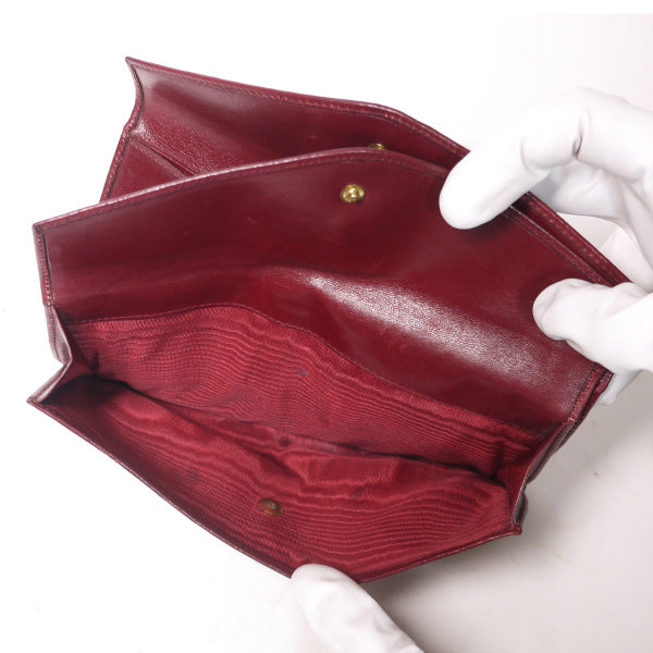 OLD Gucci ジャガード７０ｓ長財布（ボルドー）