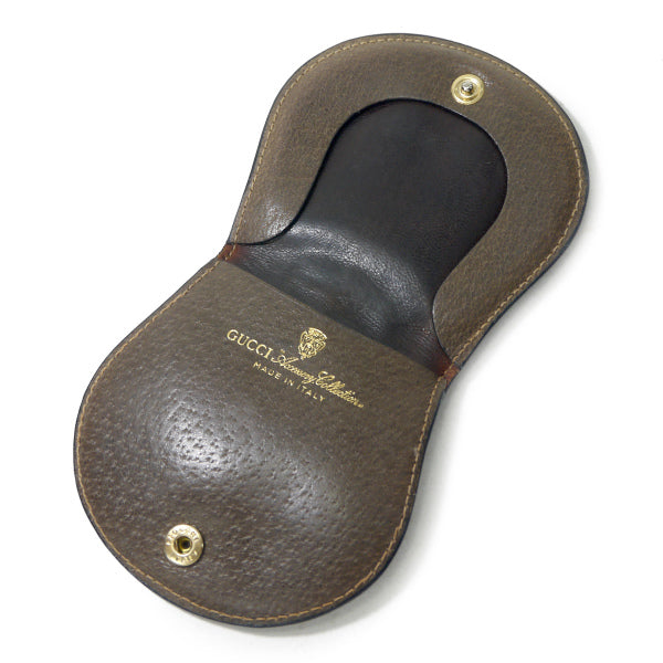 OLD Gucci シェリー円形コインケース（茶）