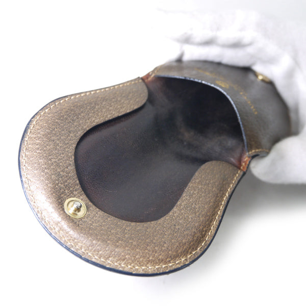 OLD Gucci シェリー円形コインケース（茶）