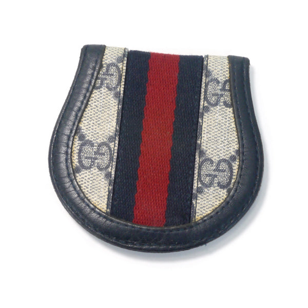 OLD Gucci シェリー円形コインケース（青）