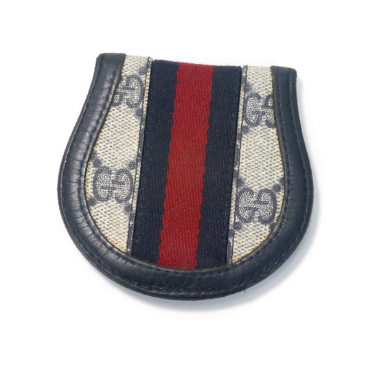 OLD Gucci シェリー円形コインケース（青）