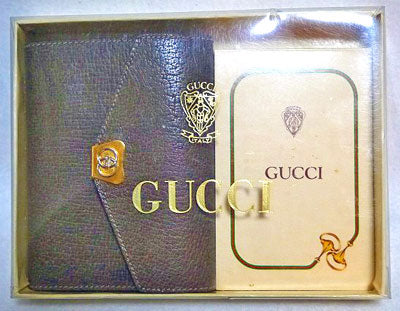 OLD Gucci　ミニアドレス帳(茶）