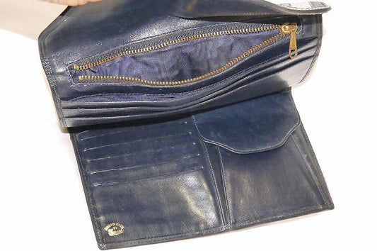 OLD Gucci 長財布（青　シェリーライン）