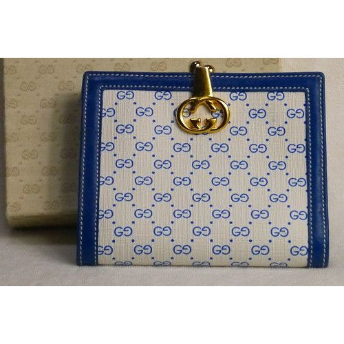OLD Gucci 水色マイクロGG２つ折れ財布
