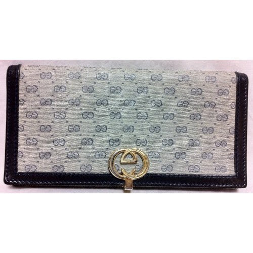 OLD GucciマイクロGG長財布（青）