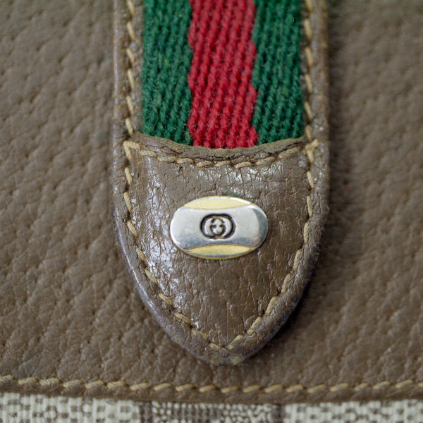 OLD Gucci ３つ折れミニシェリー長財布（茶）
