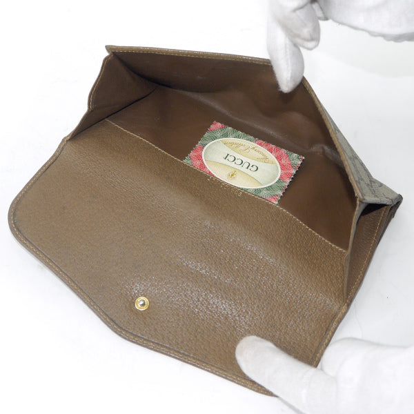 OLD Gucci ３つ折れミニシェリー長財布（茶）