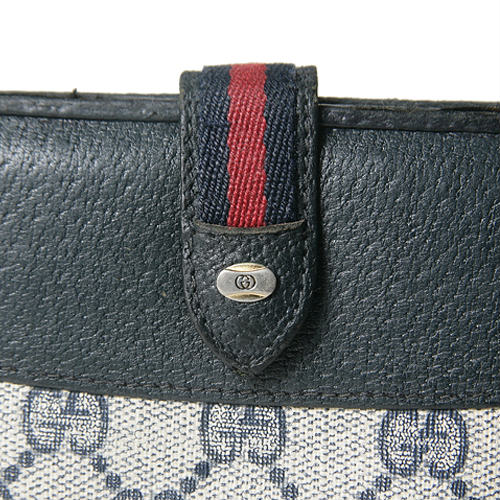 OLD Gucci ＜訳あり＞ミニシェリー３つ折れ長財布（青）