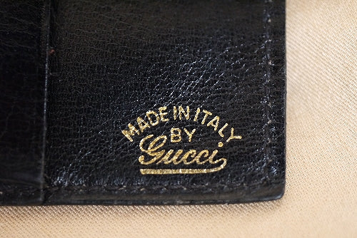 OLD Gucci  総皮２つ折れ財布（黒）