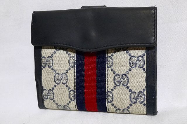 OLD Gucci ２つ折れ財布（青）