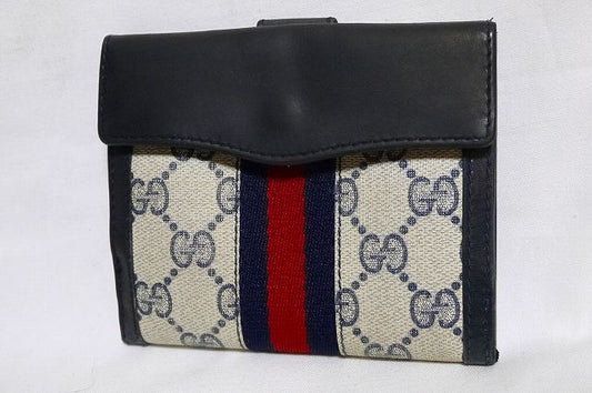 OLD Gucci ２つ折れ財布（青）