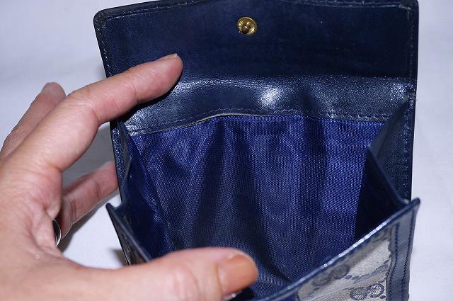 OLD Gucci ２つ折れ財布（青）