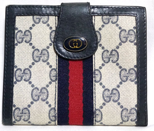 OLD Gucci ２つ折れ財布（青）