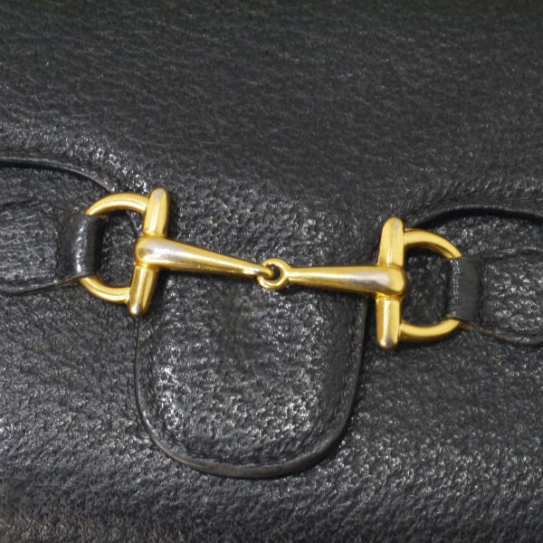 OLD Gucci ホースビット折財布（黒）