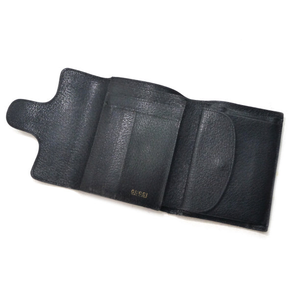 OLD Gucci ホースビット折財布（黒）