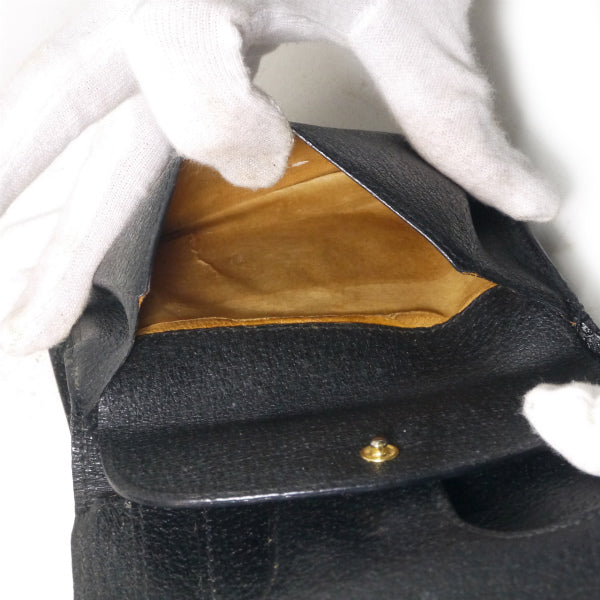 OLD Gucci ホースビット折財布（黒）