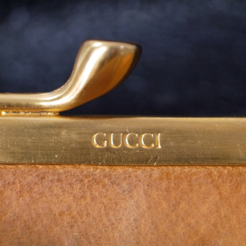 OLD Gucci ホースビット革財布（黒）
