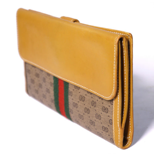 OLD Gucci 横長財布（キャメル）