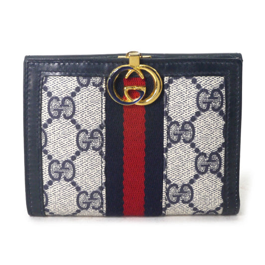 OLD Gucci シェリー２つ折れ財布（青）