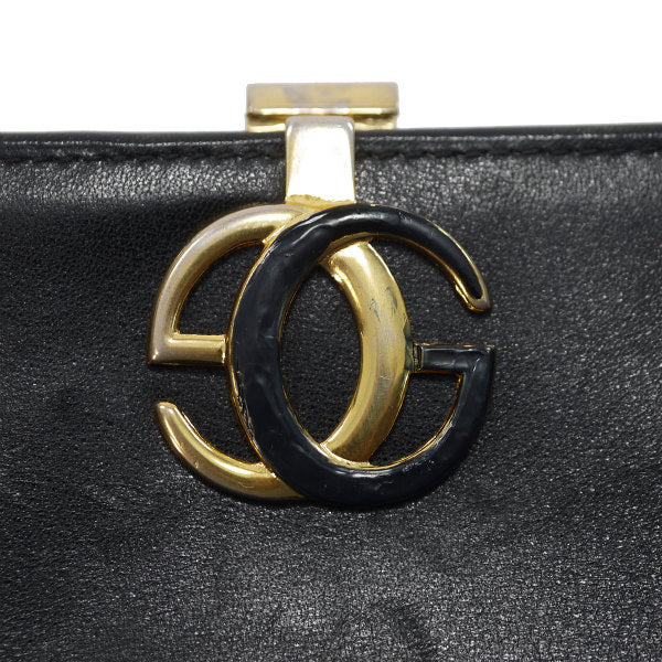 OLD Gucci 総革GG金具がま口財布（黒）