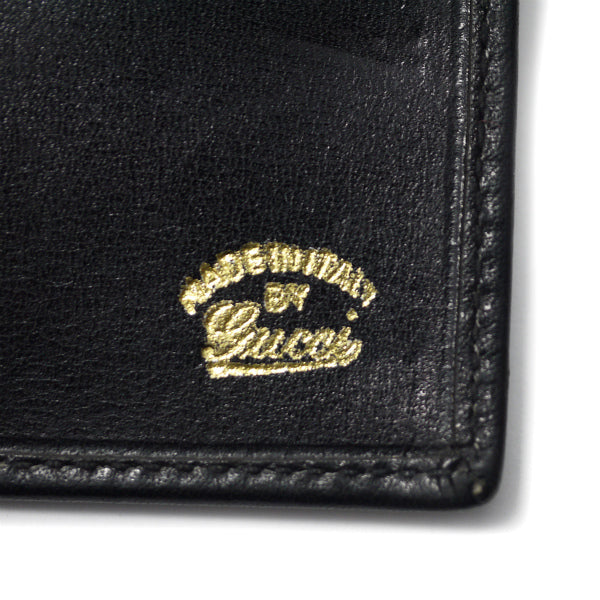 OLD Gucci 総革GG金具がま口財布（黒）